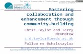 Fostering collaboration and enhancement through community-building