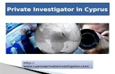 Private investigator Services in cyprus