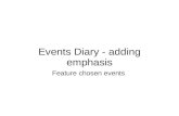 Events diary adding_emphasis