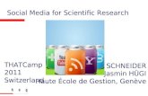 Social Media for Scientific Research