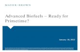 Advanced Biofuels: Ready For Primetime?