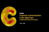 Corporate Communication in The Digital Age