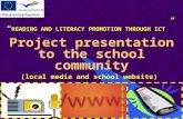 Presenting the project to the school community