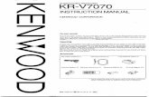 Kenwood KR-V7070 Manual
