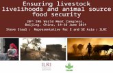 Ensuring livestock livelihoods and animal source food security