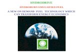 Hydroburn on Demand Fuel Technology