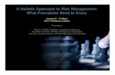 A Holistic Approach to Risk Management