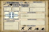 Honor + Intrigue Character Sheets