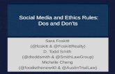 Social Media and Ethics Rules: Dos and Don'ts