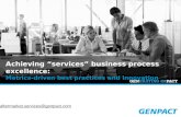 Achieving “services” business process excellence: Metrics-driven best practices and innovation