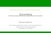 Storytelling: Communicating effectively in global research networks