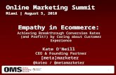 Empathy in Ecommerce - OMS Miami 08/05/2010