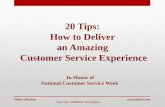 20 Tips for National Customer Service Week