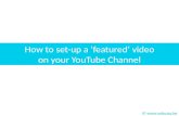 How to set a featured video on YouTube