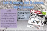 Let it Snow! Geography in the News lesson