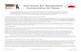 Soil  Issues for Residential Construction in Texas