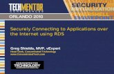 Securely connecting to apps over the internet using rds