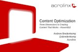 Content Optimization - Three Dimensions to Creating Content that Works