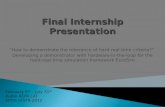Final internship presentation