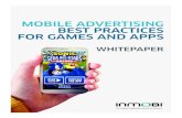 Mobile Advertising Best Practice for App Developers