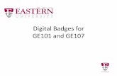 Digital Badges for GE101 and GE107