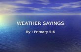 Weather sayings