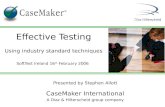Steven K Allott - Effective Testing - SoftTest Ireland