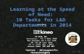 10 Tasks for L&D Departments in 2014 - Learning Insights Report Webinar Feb 2014