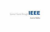 Lessons i learnt through IEEE