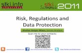 Risk, regulation and data protection
