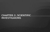 Chapter 2 scientific investigations