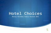 Hotel choices