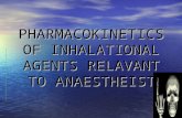 Pharmacokinetics of inhalational agents relavant to anaestheist