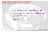 Fundamental Analysis & Analysts Recommendations - Eurostoxx 50 Index - SX5E Index