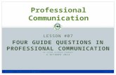 Professional Communication 08 - The Two Guide Questions