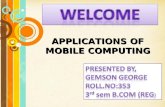 mobile computing and applications of mobile computing