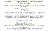 Environmental advocacy as critical component of environmental education bhargavi china_aug09