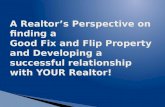 Realtor's perspective on finding a good fix and flip property