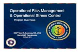 Operational Risk Management & Operational Stress Control