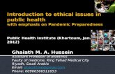 Introduction to ethical issues in public health, Public Health Institute (PHI, Sudan) Jan.5,2011