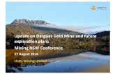 Greg Cozens - Unity Mining - An update on Dargues Gold Mine project and future plans
