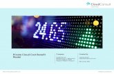 CloudConsult Cloud Assessment Report - Private Cloud Cost Benefit Model