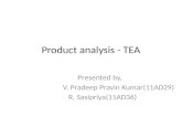 Product analysis   tea