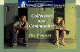 Collection and Community:  The Context