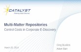 How Multi-Matter Repositories Control Costs in Corporate E-Discovery
