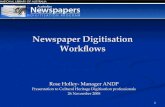 Newspaper digitisation workflows: presentation for cultural heritage digitisation professionals. 2008