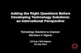 Technology Solutions to Improve  Elections in Nigeria: International Perspective (Open North)