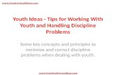 Youth Ideas - Tips for Working With Youth and Handling Discipline Problems