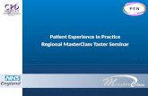 S81 - Day 2 - 1200 - Patient experience in practice, masterclass taster session