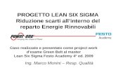 Caso Power One Lean Project Work Certificazione Green Belt Six Sigma Master Festo Academy